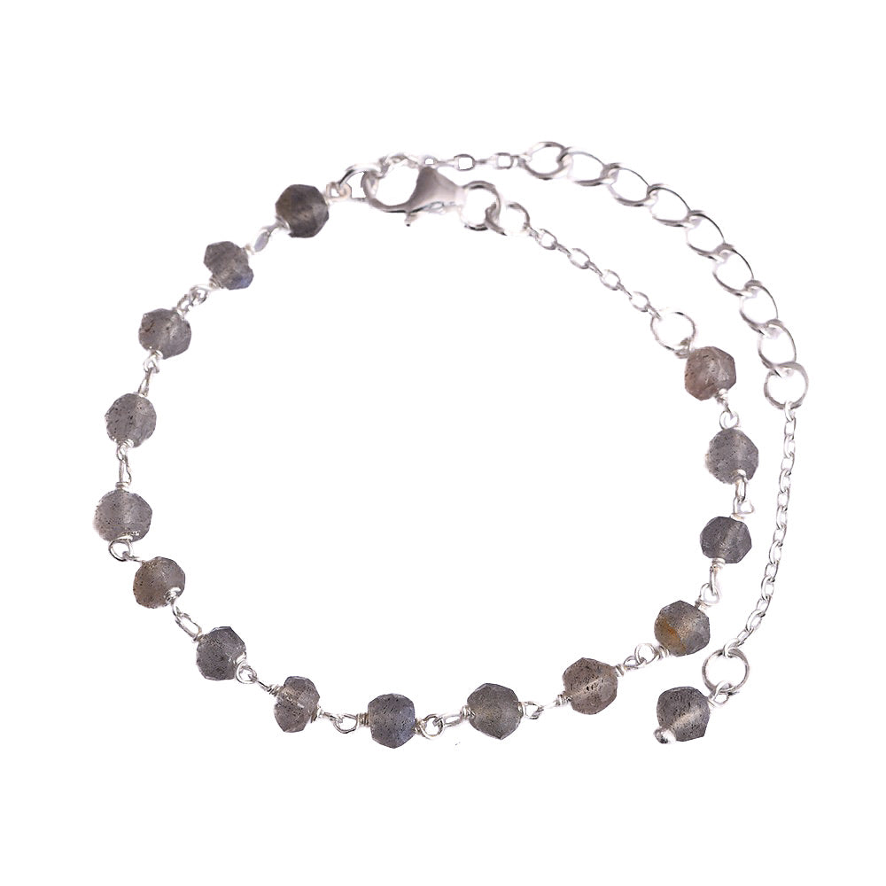 Geboortesteen armbandje met Labradoriet - mei