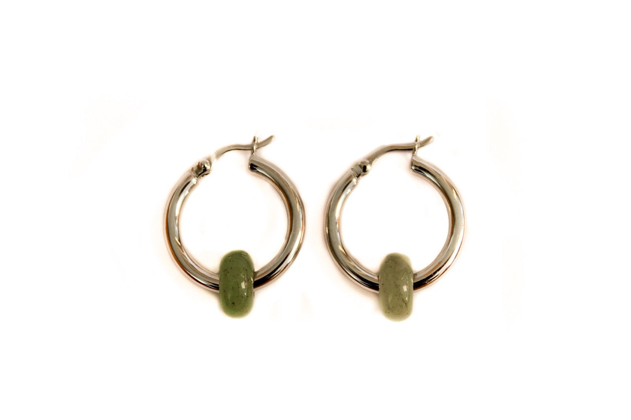 Geboortesteen oorringen met aventurijn