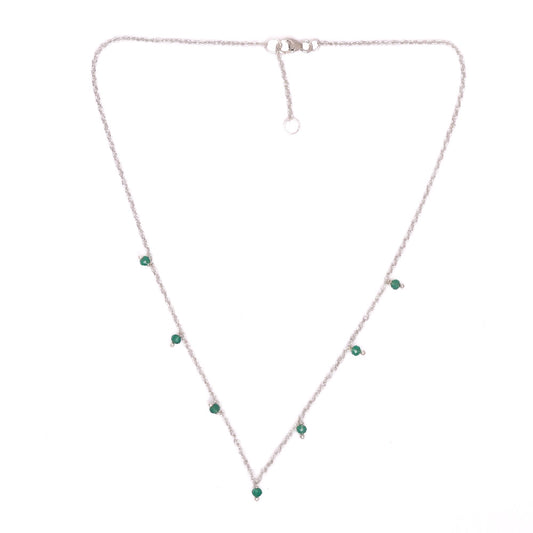 Groene Onyx geboortesteen ketting
