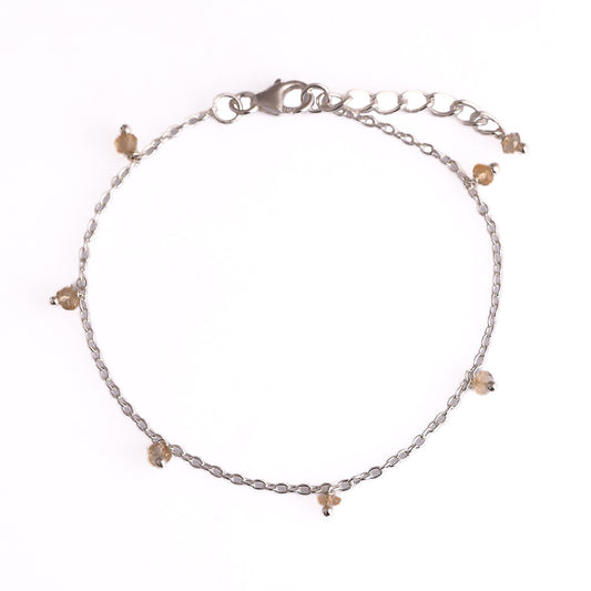 Citrien geboortesteen armbandje april en november