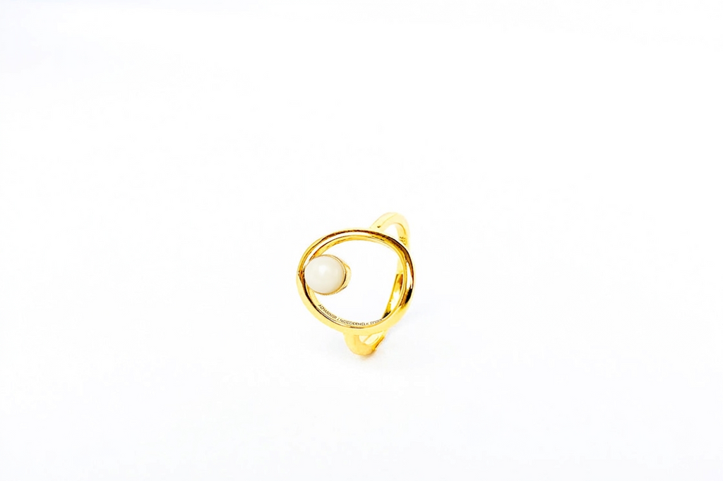 Goldplated 925 zilveren cut-out herinneringsring van Néhlia.