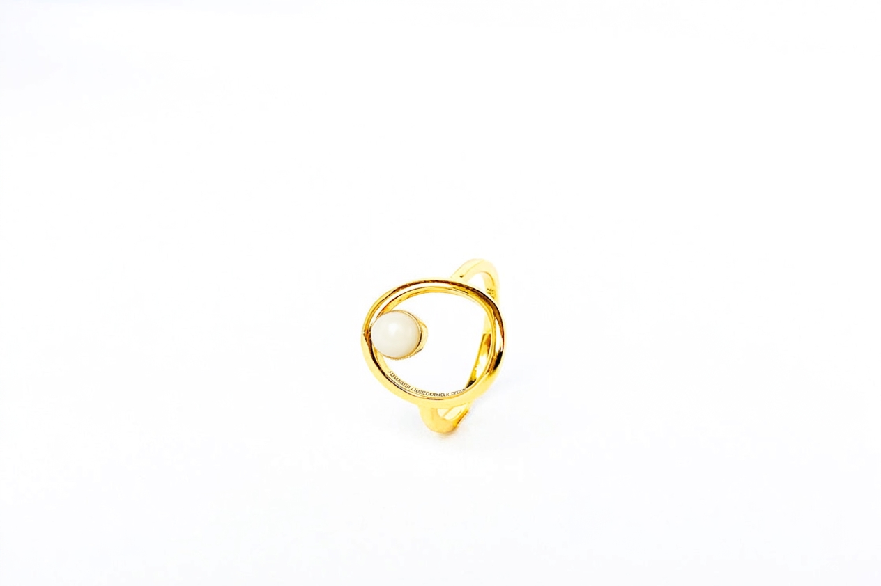 Goldplated 925 zilveren cut-out herinneringsring van Néhlia.