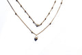 Geboortesteen Ketting met 1 kleine en 1 grote parel