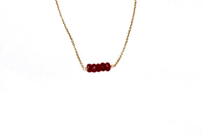 Birthstone necklace with ruby