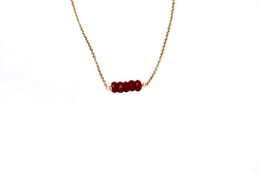 Birthstone necklace with ruby