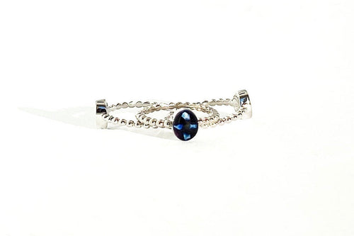 Silver Keepsake ring with oval bezel