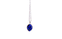 Afbeelding in Gallery-weergave laden, Keepsake Pendant Bezelcup Silver Kobalt Ash
