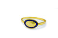 Gold-plated sterling zilveren Aurelia slavenarmband met een handgemaakte gladde moedermelksteen van Néhlia.