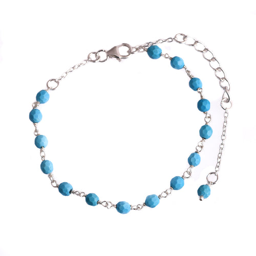 Sia armbandje met turquoise, modern strak design van Néhlia.