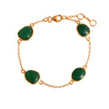 Zilveren Fae armband met diepgroene onyx, februari geboortesteen, modern strak design van Néhlia.