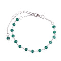 Zilveren Fae geboortesteen armbandje met diepgroene onyx, modern strak design van Néhlia.