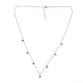Zilveren Fae ketting met diepgroene onyx, februari geboortesteen, modern strak design van Néhlia.